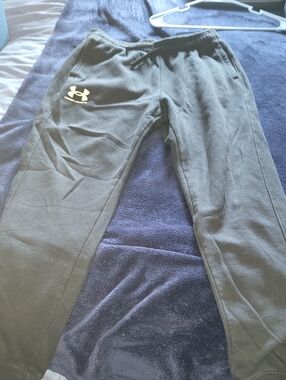 Under Armour Kids Black Jogger Sweatpants with White Logo